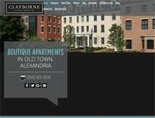 Tablet Screenshot of clayborneapts.com